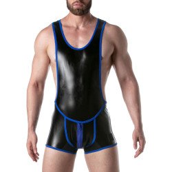 LEADER Body Singlet BRUT Noir-Bleu